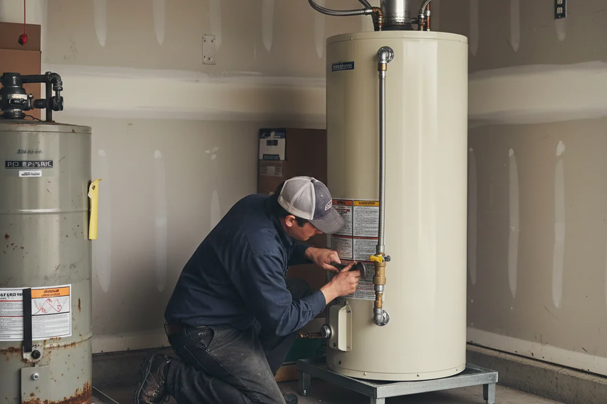 Water heater and shutoff valve replacement in Shandaken